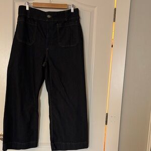 Anthropologie Maeve The Colette Dark Denim Highrise Cropped Jeans